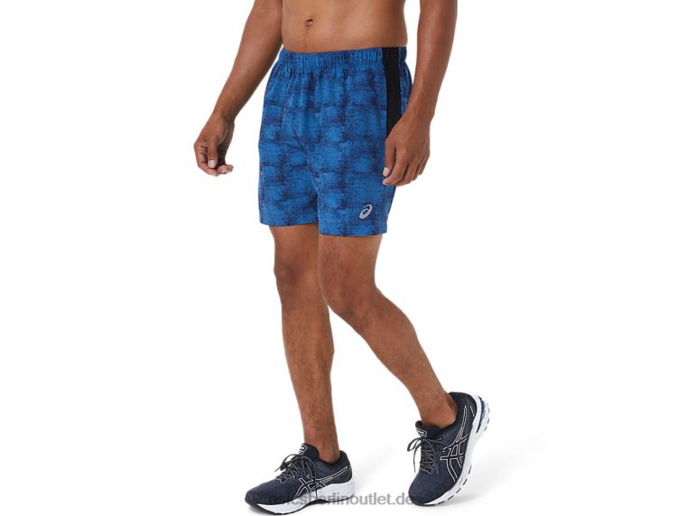 5-Zoll-Pr-Lyte-Shorts für Herren BL4N1040Asics Batikblauer Druck/perforiertes Schwarz