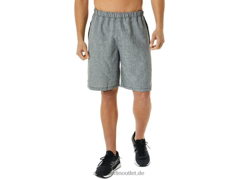 9-Zoll-Shorts für Herren, fertig eingestellt BL4N921Asics dunkelgrau meliert/schwarz