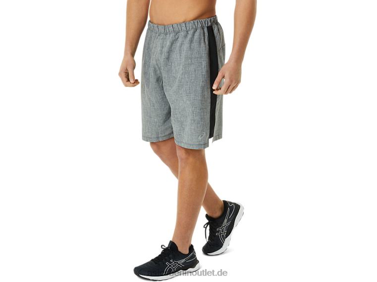 9-Zoll-Shorts für Herren, fertig eingestellt BL4N921Asics dunkelgrau meliert/schwarz