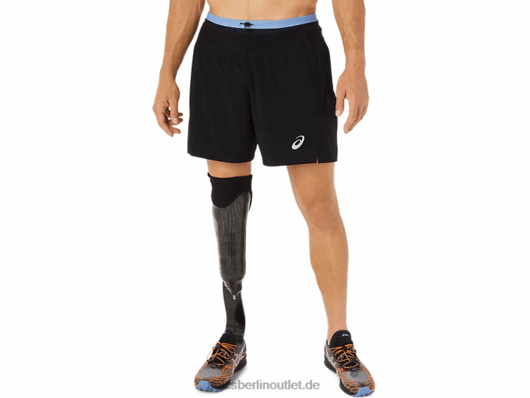 Fujitrail-Shorts für Herren BL4N1524Asics Performance Schwarz/Blau-Harmonie