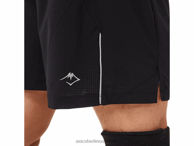 Fujitrail-Shorts für Herren BL4N1524Asics Performance Schwarz/Blau-Harmonie