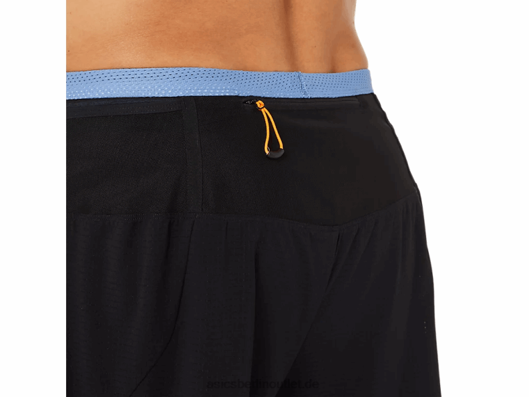 Fujitrail-Shorts für Herren BL4N1524Asics Performance Schwarz/Blau-Harmonie