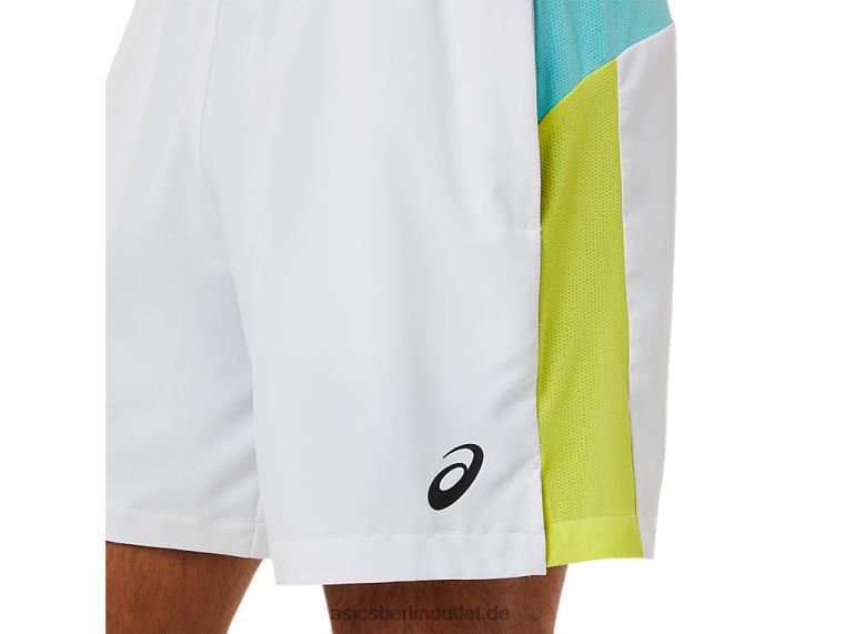 Herren-Court-Shorts im Colour-Block-Design BL4N1480Asics strahlend weiß