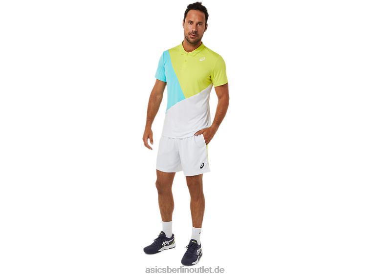 Herren-Court-Shorts im Colour-Block-Design BL4N1480Asics strahlend weiß