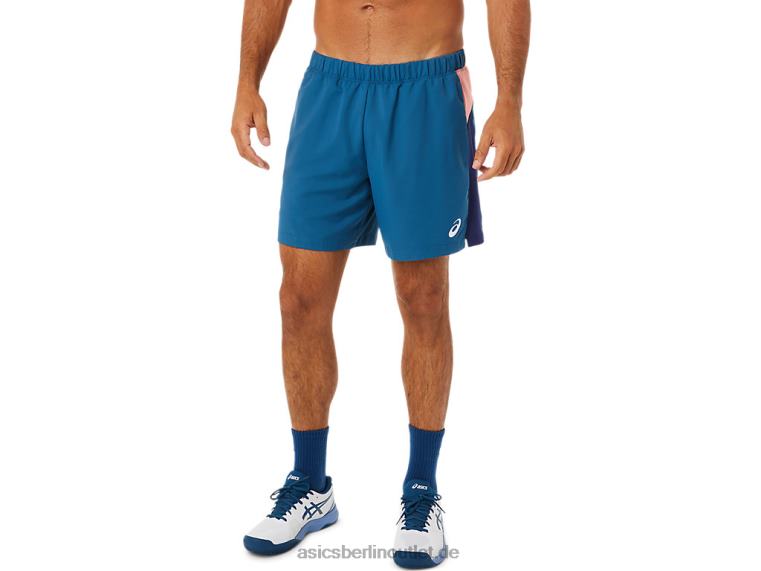 Herren-Court-Shorts im Colour-Block-Design BL4N1493Asics helles Indigo