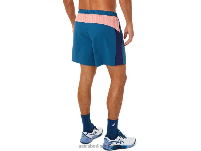 Herren-Court-Shorts im Colour-Block-Design BL4N1493Asics helles Indigo