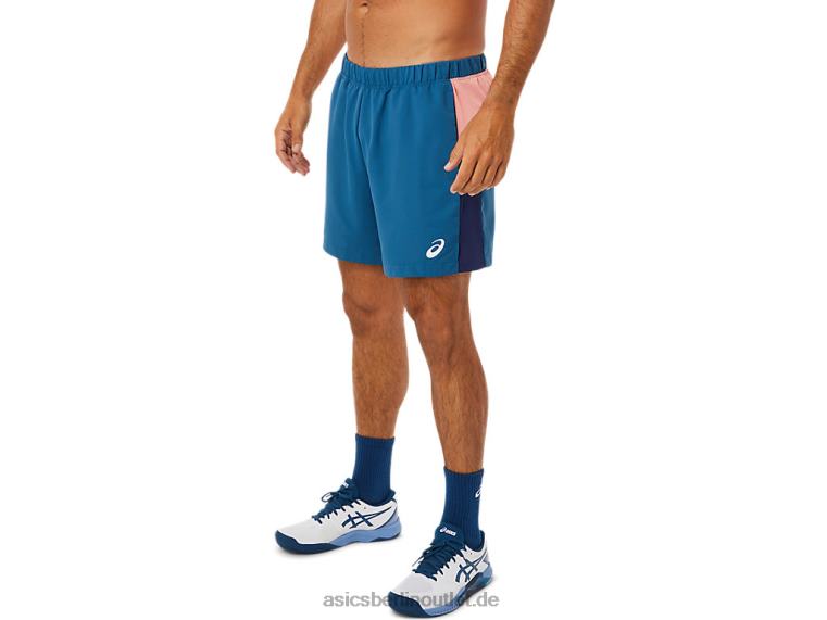 Herren-Court-Shorts im Colour-Block-Design BL4N1493Asics helles Indigo