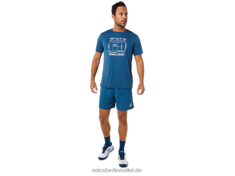 Herren-Court-Shorts im Colour-Block-Design BL4N1493Asics helles Indigo