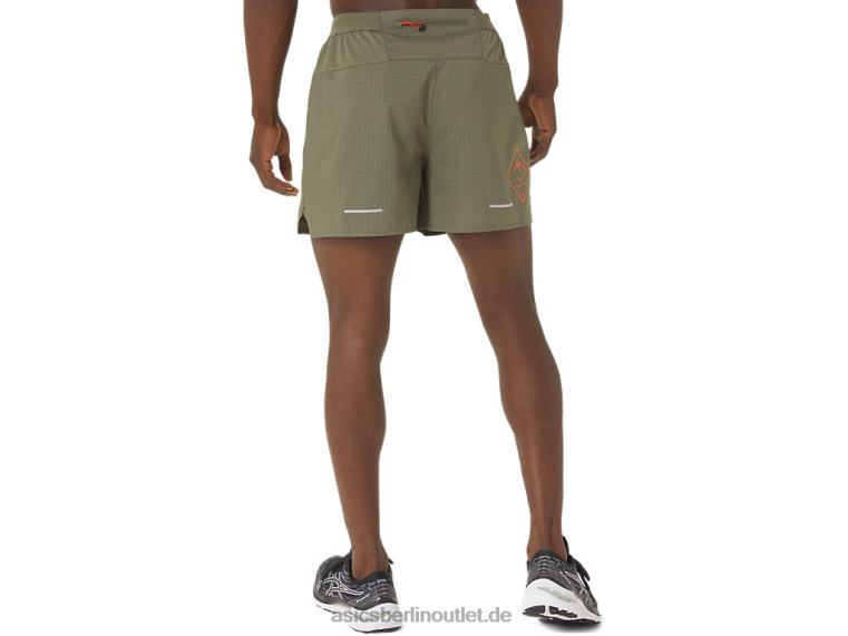 Herren-Shorts mit Fujitrail-Logo BL4N1075Asics Mantel grün