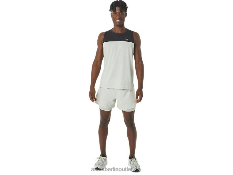 Herren-Straße 2-n-1 5 Zoll kurz BL4N502Asics leichter Salbei