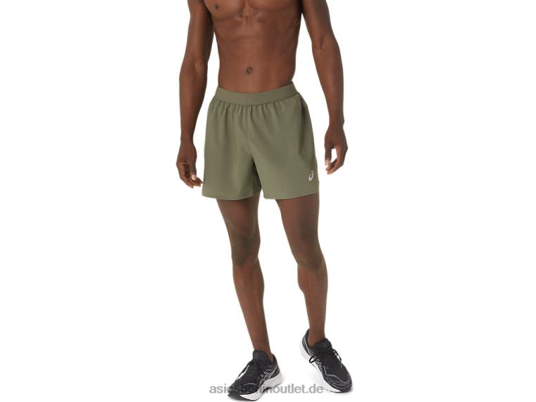Herren-Straßenshorts, 5 Zoll BL4N1109Asics Mantel grün