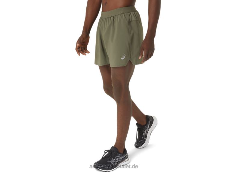 Herren-Straßenshorts, 5 Zoll BL4N1109Asics Mantel grün