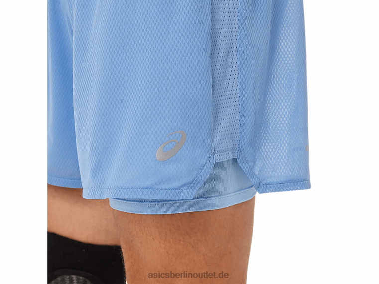 Herrenventilat 2-n-1 5 Zoll kurz BL4N1322Asics blaue Harmonie/blaue Glückseligkeit
