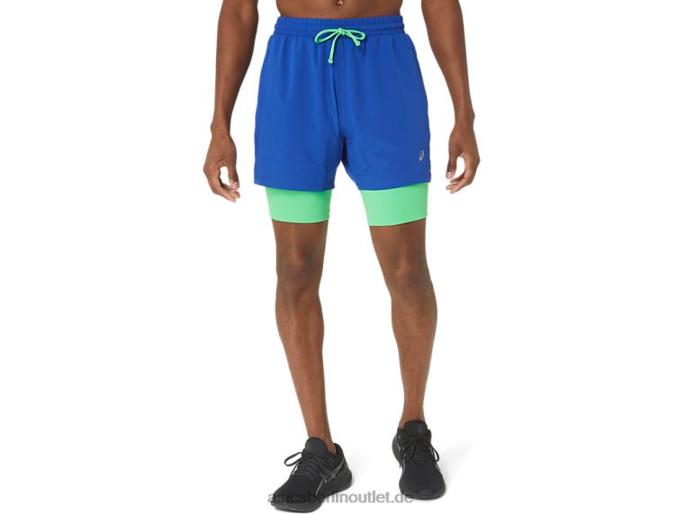 Neue, wiederverwendete, robuste Herren-Laufshorts BL4N20Asics Royal/Track