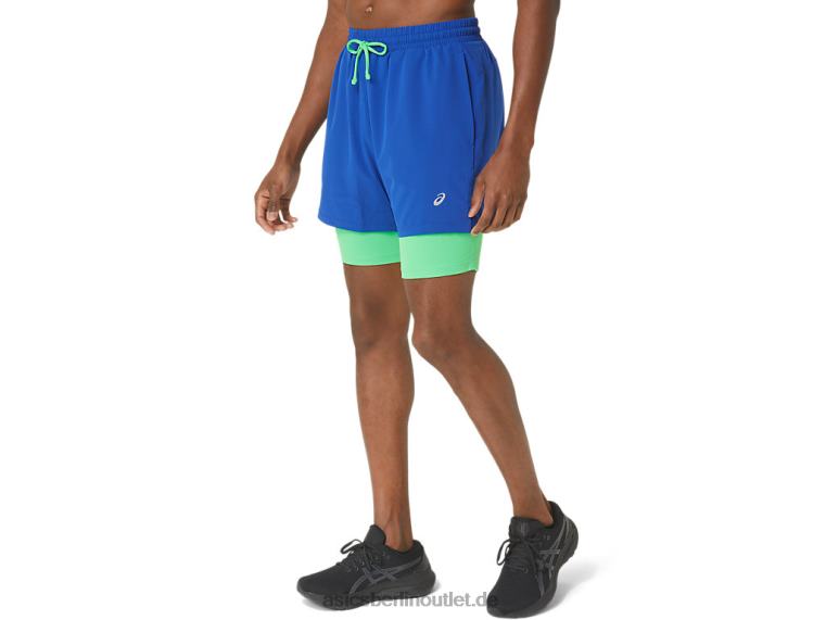 Neue, wiederverwendete, robuste Herren-Laufshorts BL4N20Asics Royal/Track