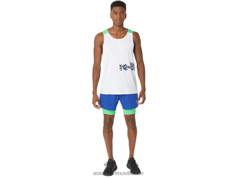Neue, wiederverwendete, robuste Herren-Laufshorts BL4N20Asics Royal/Track