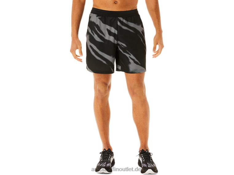 Saisonale Herren-Shorts mit Allover-Print BL4N995Asics Performance-Schwarz/Graphitgrau