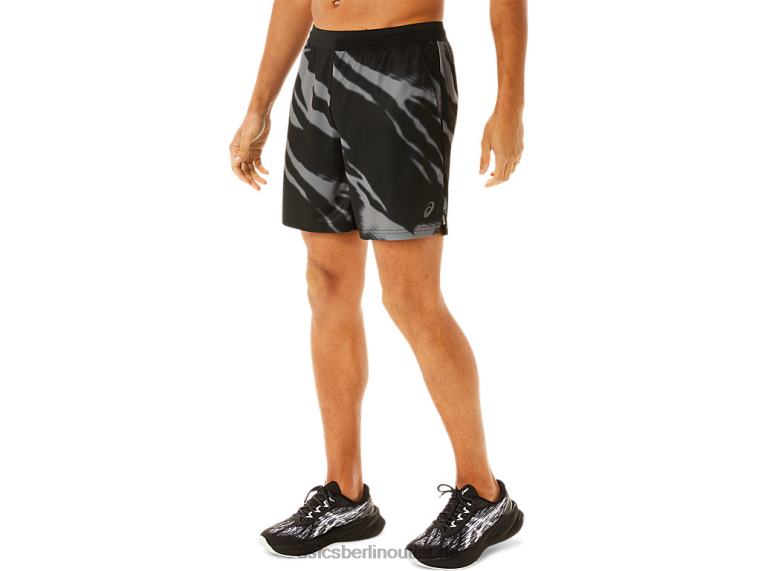 Saisonale Herren-Shorts mit Allover-Print BL4N995Asics Performance-Schwarz/Graphitgrau