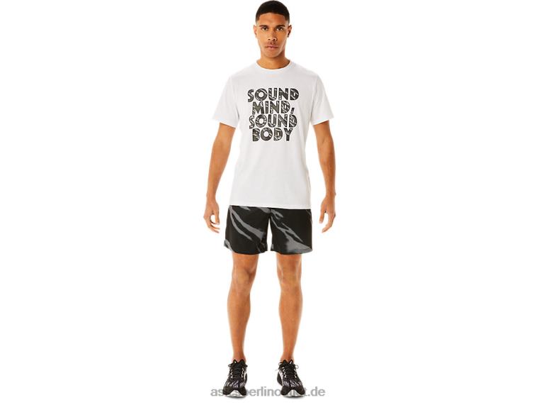 Saisonale Herren-Shorts mit Allover-Print BL4N995Asics Performance-Schwarz/Graphitgrau
