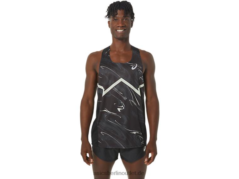 CJ-Line Light Singlet für Herren BL4N245Asics Performance-Schwarz/Flüstergrün