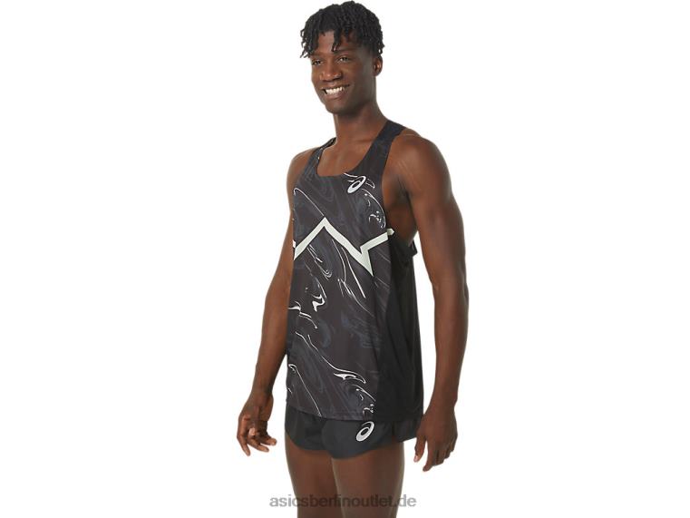 CJ-Line Light Singlet für Herren BL4N245Asics Performance-Schwarz/Flüstergrün