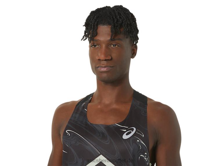 CJ-Line Light Singlet für Herren BL4N245Asics Performance-Schwarz/Flüstergrün