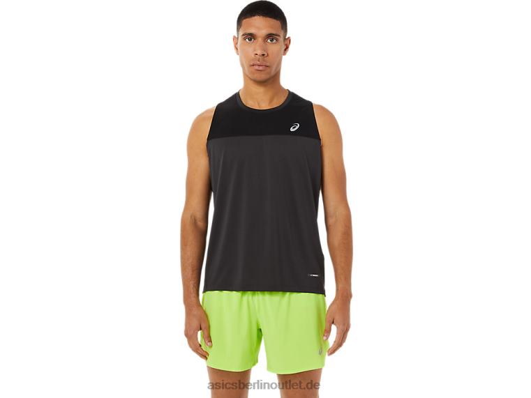 Herren-Renn-Singlet BL4N1393Asics Performance-Schwarz/Graphitgrau