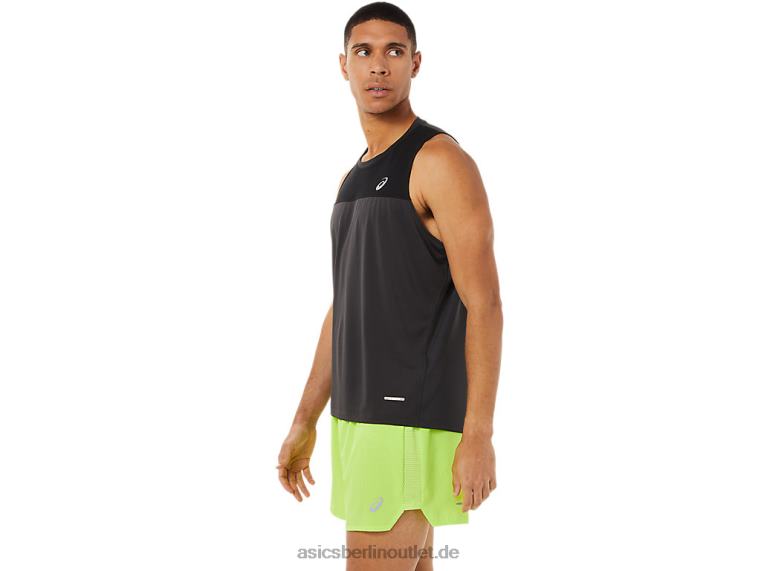 Herren-Renn-Singlet BL4N1393Asics Performance-Schwarz/Graphitgrau