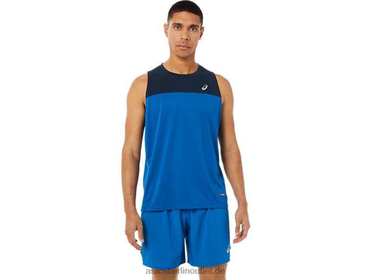Herren-Renn-Singlet BL4N1404Asics French Blue/Lake Drive
