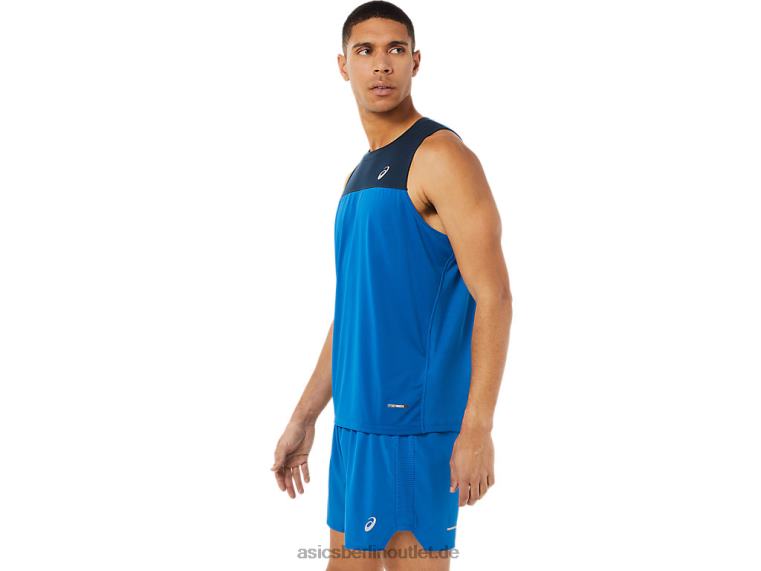 Herren-Renn-Singlet BL4N1404Asics French Blue/Lake Drive