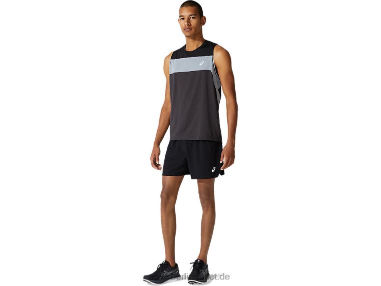 Herren-Renn-Singlet BL4N1982Asics Graphitgrau/Performance-Schwarz