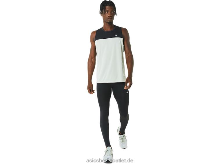 Herren-Renn-Singlet BL4N375Asics Performance Schwarz/Helles Salbei