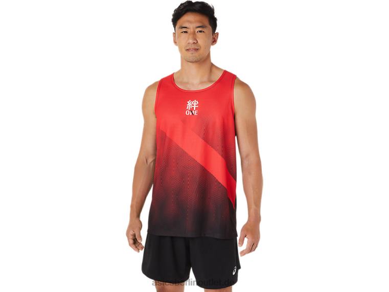 Herren-Unterhemd BL4N1648Asics elektrisches Rot