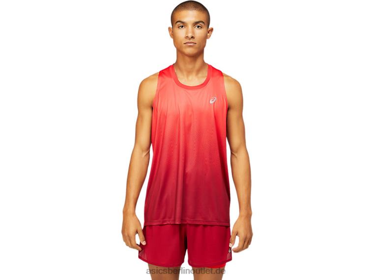 Kasane-Unterhemd für Herren BL4N1798Asics elektrisches Rot/Burgund