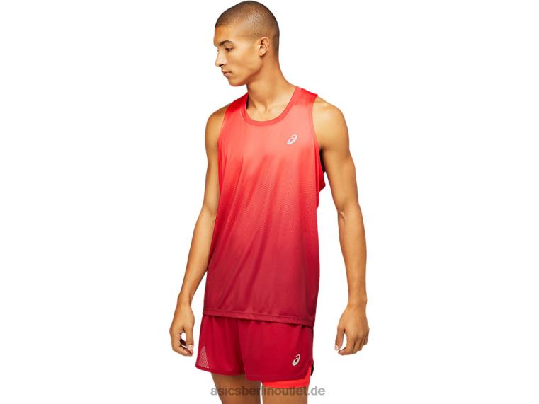 Kasane-Unterhemd für Herren BL4N1798Asics elektrisches Rot/Burgund