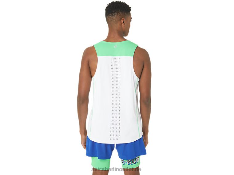 Neues, robustes, wiederverwendetes Lauf-Singlet für Herren BL4N30Asics weiß/spur