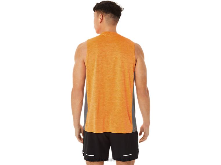 Train Sana Muskeltank für Herren BL4N18Asics Orange Pop/Sheet Rock