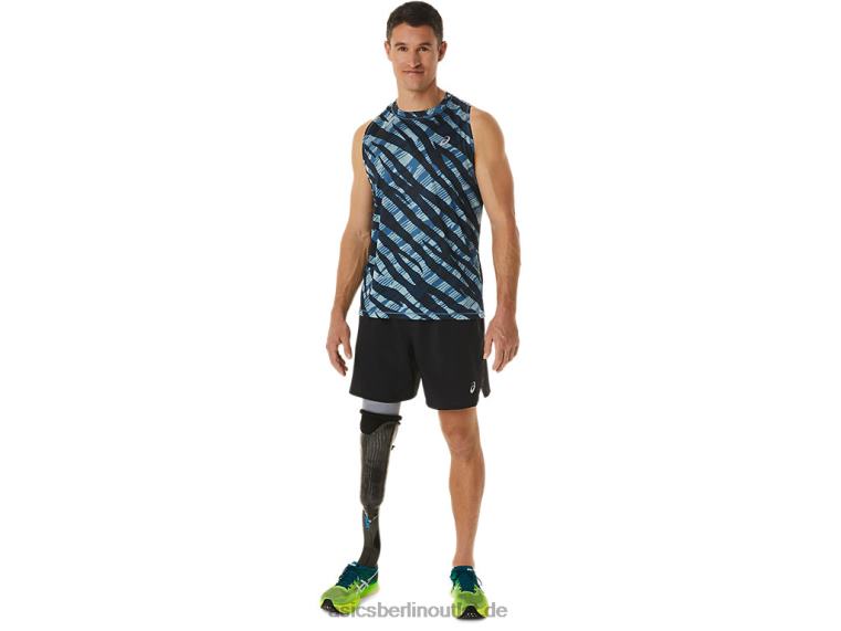 Wildes Camo-Unterhemd für Herren BL4N1113Asics Azurblau/Performance-Schwarz