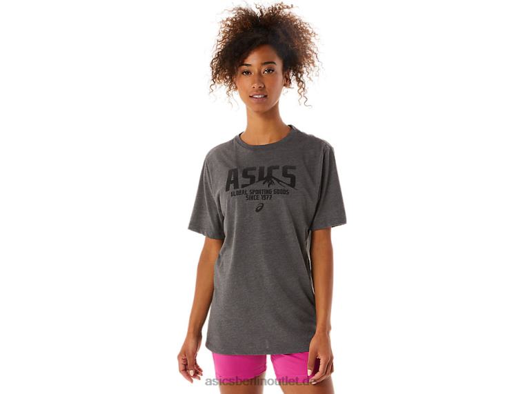 1977 MTN-T-Shirt BL4N1637Asics dunkelgraues Heidekraut
