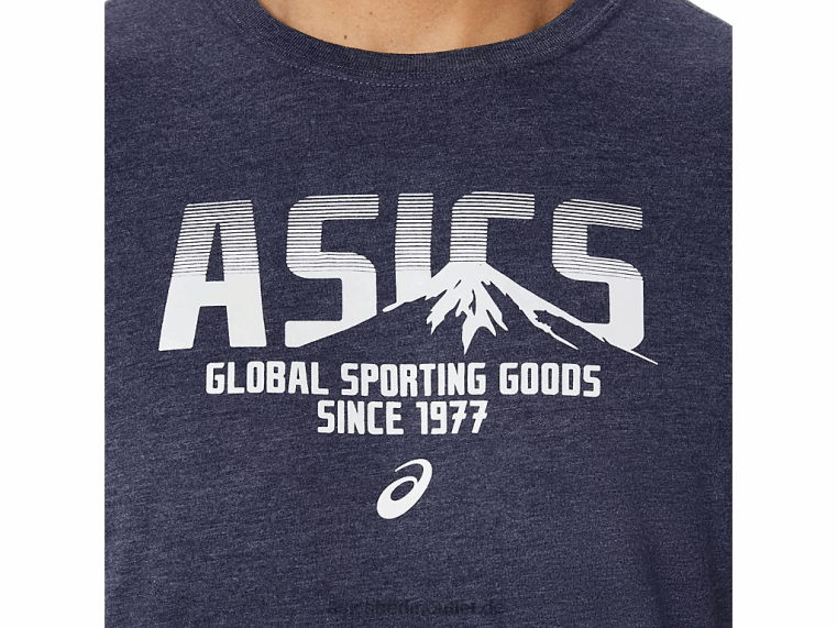 1977 MTN-T-Shirt BL4N2036Asics Peacoat-Heidekraut