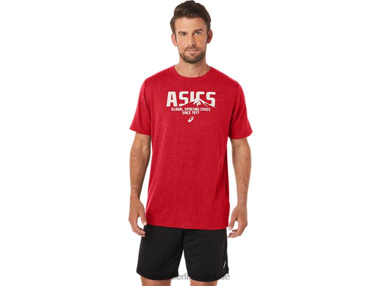 1977 MTN-T-Shirt BL4N21Asics klassisches rotes Heidekraut
