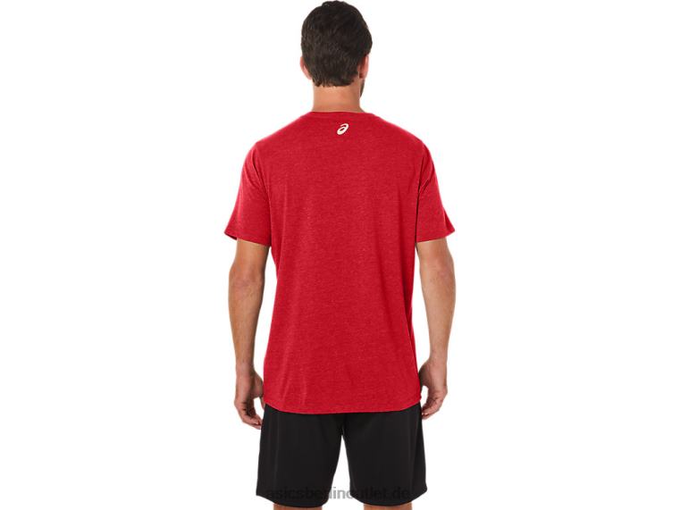 1977 MTN-T-Shirt BL4N21Asics klassisches rotes Heidekraut