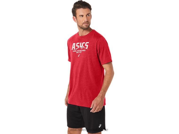 1977 MTN-T-Shirt BL4N21Asics klassisches rotes Heidekraut