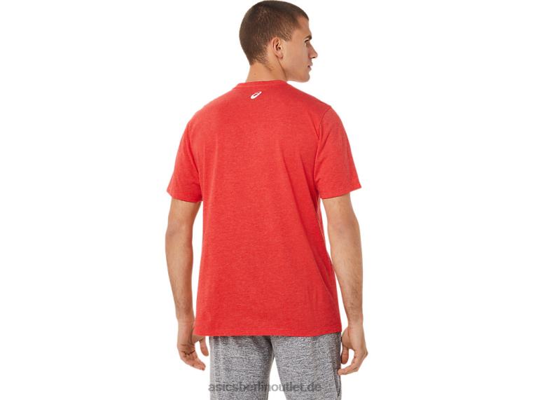 1977 Sportbekleidungs-T-Shirt BL4N781Asics klassisches rotes Heidekraut