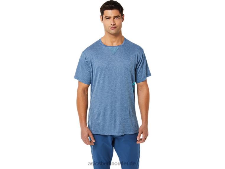 Actibreeze-Jacquard-Kurzarmoberteil für Herren BL4N1514Asics Grand Shark Heather