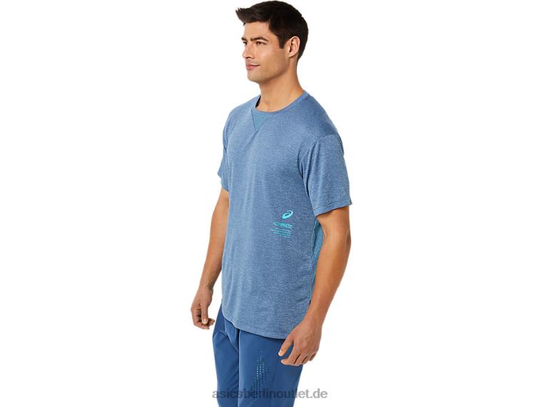 Actibreeze-Jacquard-Kurzarmoberteil für Herren BL4N1514Asics Grand Shark Heather