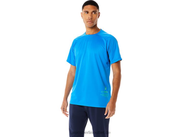 Aktives Kurzarm-Oberteil für Herren BL4N762Asics Elektrisches Blau