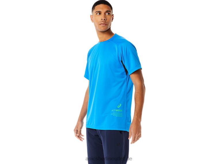 Aktives Kurzarm-Oberteil für Herren BL4N762Asics Elektrisches Blau