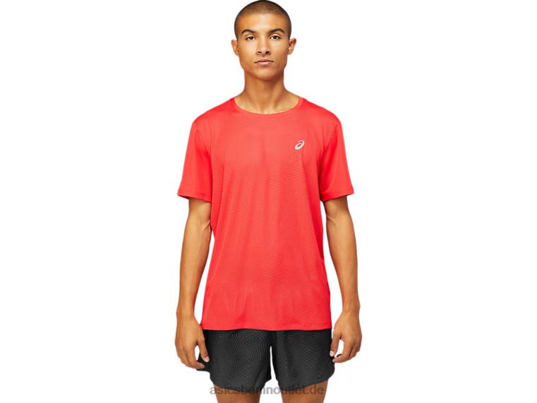 Belüftetes Kurzarm-Oberteil für Herren BL4N1799Asics elektrisches Rot