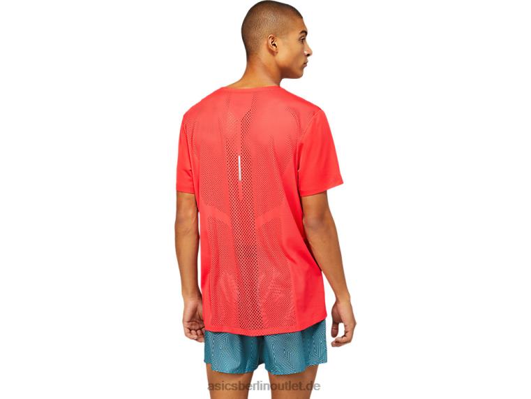 Belüftetes Kurzarm-Oberteil für Herren BL4N1799Asics elektrisches Rot